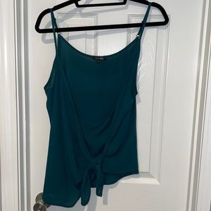3/$15 Papermoon for stitch fix teal wrap front chiffon tank top